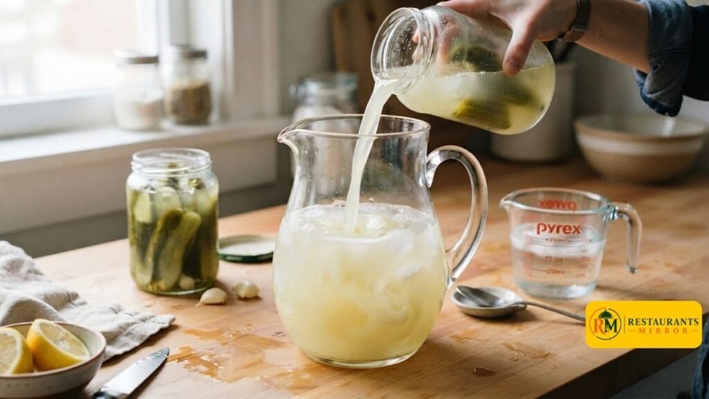 Add Pickle Juice and Water