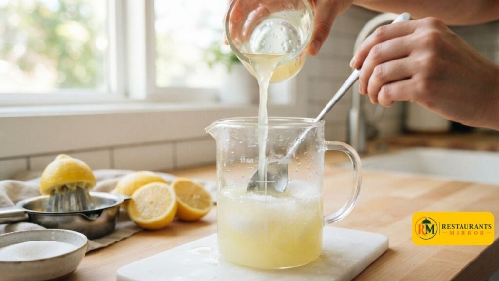 Mix Lemon Juice and Sugar: