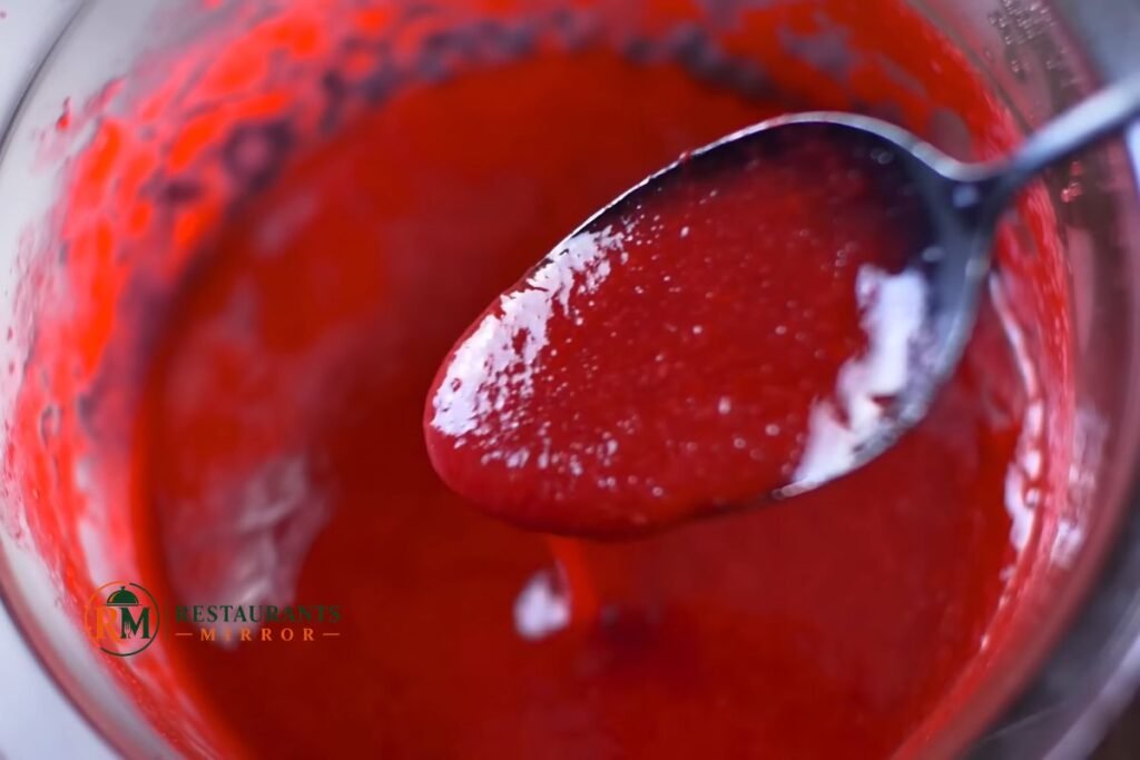 Make the raspberry sauce